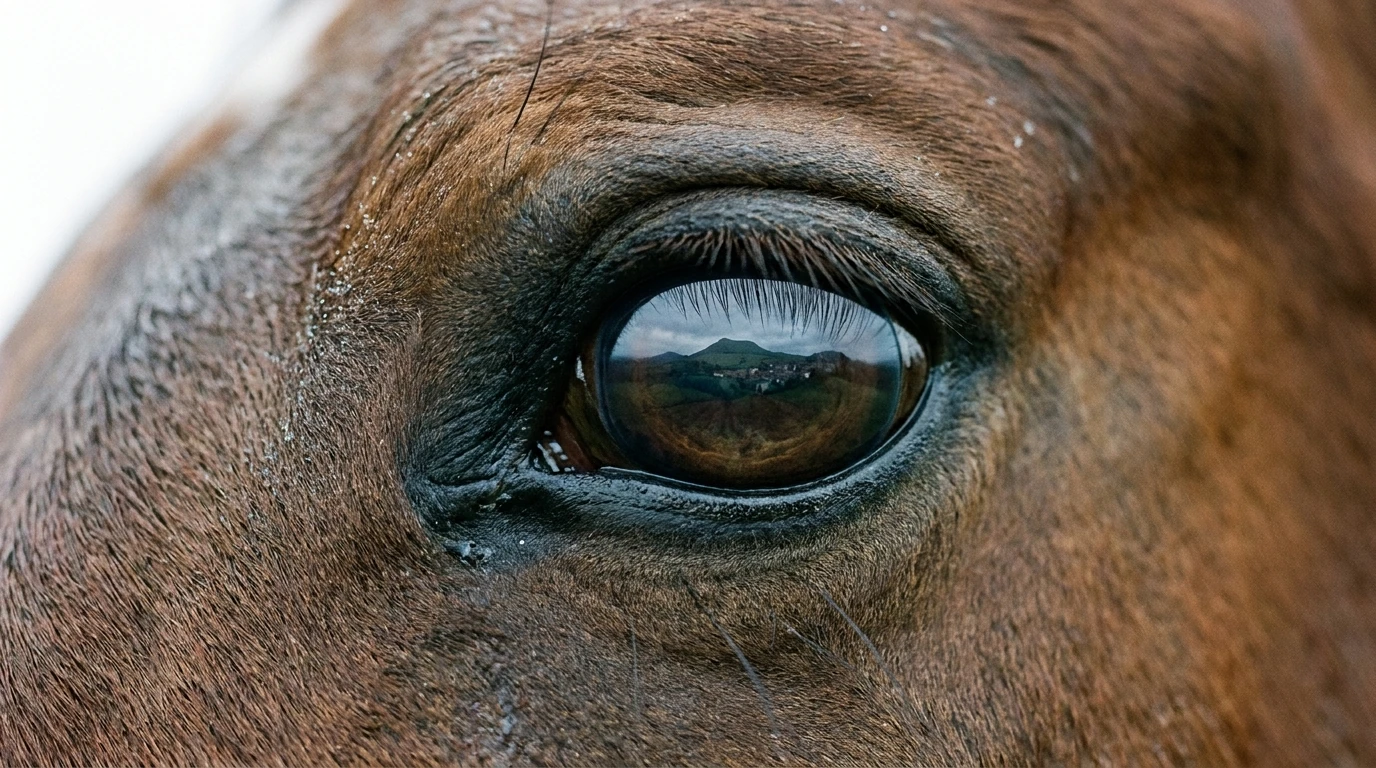 Un regard de cheval au Élevage du Chesse, Veyre-Monton